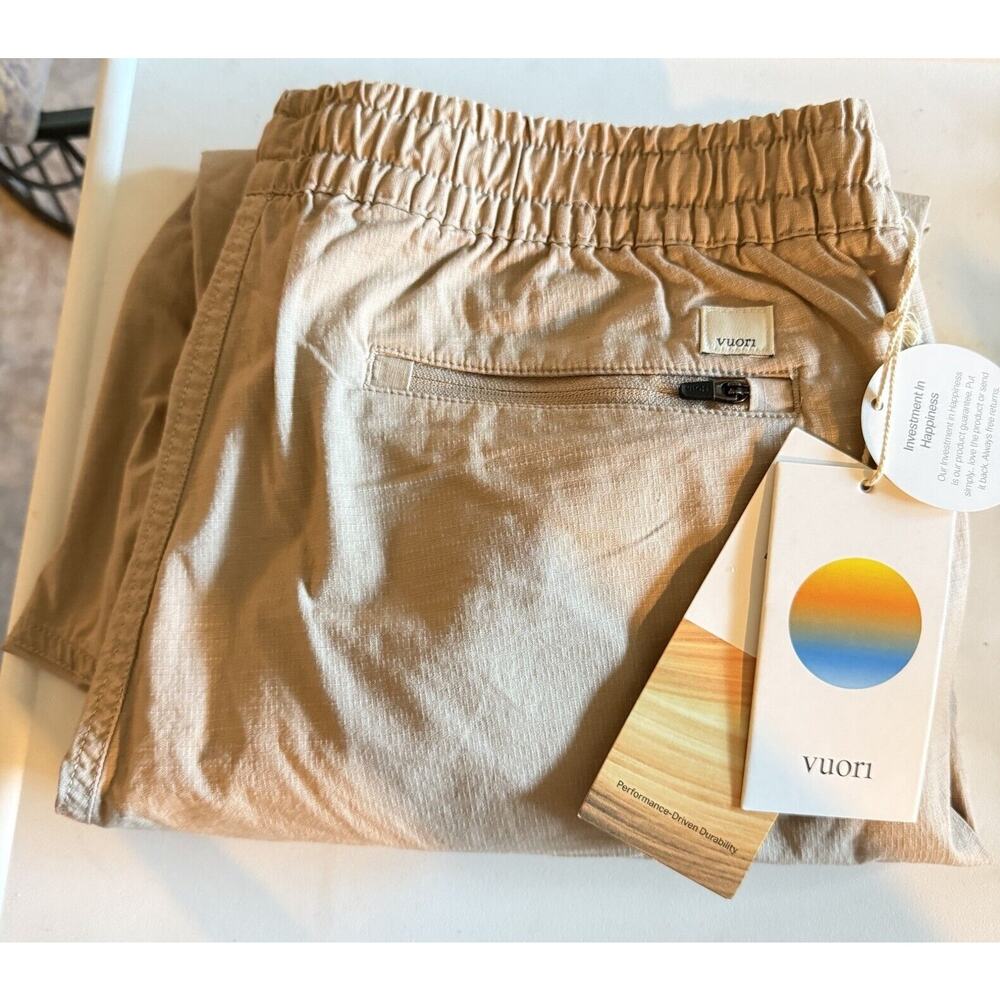 Vuori Vintage Ripstop Pants Womens Size L Coconut Organic Cotton Stretch VW450 - Picture 2 of 4